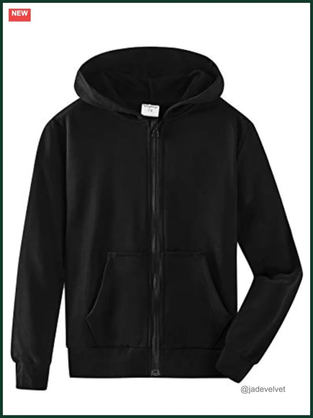 Boys Zip Up Hoodie Soft Solid Full Zip Hooded Sweatshirt for Kids Ages 3-14